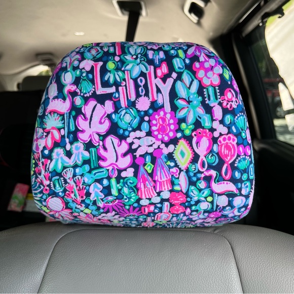 Lilly Pulitzer Vibrant Floral Headrest Cover - Picture 1 of 5